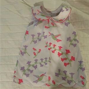 The Beaufort Bonnet Company Floral Kids Dress with Hummingbird Design